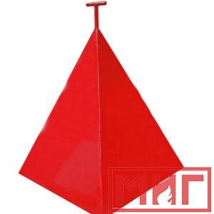 Фото 2 - Пожарная пирамида для пожарного гидранта 500x500x800 (Трехгранная).